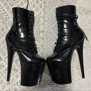 Pleasers 8" Platform Boots Flamingo-1020